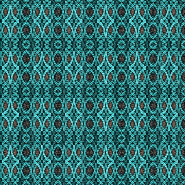 Ahgly Company Machine Washable Indoor Square Transitional Dark Turquoise Green Area Rugs, 7' Square