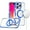 Blue, variant on For iPhone 16 Pro 6.3 inch Matching Color Frame Strong Magnetic Ring Circle Transparent HQ Thick Hybrid - White