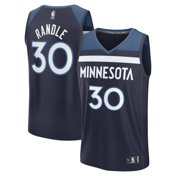 Men's Fanatics Julius Randle Navy Minnesota Timberwolves Fast Break Replica Player Jersey - Icon Edition