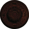 thumbnail image 3 of 19 5/8"OD x 3/4"P Amelia Ceiling Medallion (Fits Canopies up to 2 3/8"), Hand-Painted Red Mahogany, 3 of 9