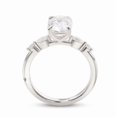 thumbnail image 4 of solitaire jewels 2.5CT Oval Moissanite Solitaire Engagement Ring For Women, 14K White Gold, 4 of 5