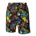 thumbnail image 4 of Cauagu Monster Car Print Men's Swim Trunks,Hawaiian Bathing Suit Swimsuits Beach Shorts with Pockets for Men Quick Dry Swimming Board Shorts-X-Large, 4 of 6