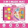 thumbnail image 6 of Style-Carry Piano Mat Baby Toys for 1 Year Old Girl, 2 in 1 Toddler Music Mat with Keyboard & Drum, Musical Toys Birthday Gifts for 1 2 Year Old, 6 of 7