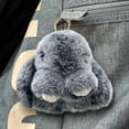 thumbnail image 4 of Bunny Keychain with Tin - 5.8" Handmade Soft Plush Rabbit Charm, 20 Colors, Cute Gifts for Women & Teens, 4 of 6