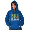 thumbnail image 4 of Colorado Mountain Pride CO State Flag Unisex Plus Fleece Graphic Hoodie Brisco Brands 2X, 4 of 5