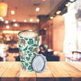 thumbnail image 6 of 20oz Tumbler With Lid And Straw, Sloths Green Leaves Vacuum Insulated Iced Coffee Mug Reusable Travel Cup Stainless Steel Water Bottle, 6 of 6