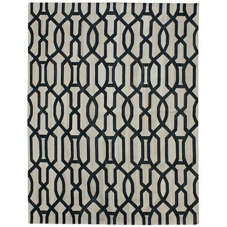 Due Process Stable Trading Flatweave Lattice Work Black White