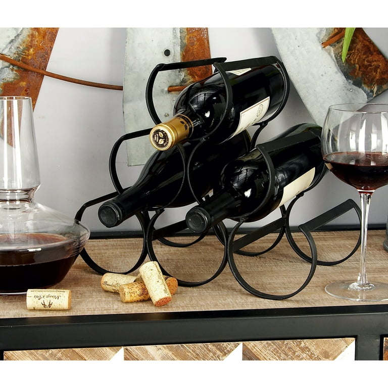 Black metal wine hot sale