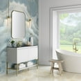 thumbnail image 6 of James Martin Vanities 47.3" Single Vanity, Glossy White, Champagne Brass Base w/ Charcoal Black Top, 6 of 9