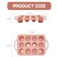 thumbnail image 2 of Molde para cupcakes de silicona regular para 12 tazas con silicona antiadherente sin BPA, perfecto para hacer muffins, tartas y panes, 2 of 5