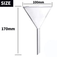 thumbnail image 2 of 4Pcs with Approx. 60° Angle Practical Short Stem Clear Home Kitchen Use Borosilicate Glass Funnels Filling Funnels Glass Funnel Set Laboratory Accessories 4PCS, 2 of 8