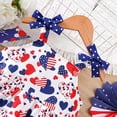 thumbnail image 5 of Ccpelsie 4th of July Toddler Girls Outfit Strars Stripes Spaghetti Strap Little Girl Dress Kids Independence Day Clothes(Blue,1-2 Years), 5 of 6