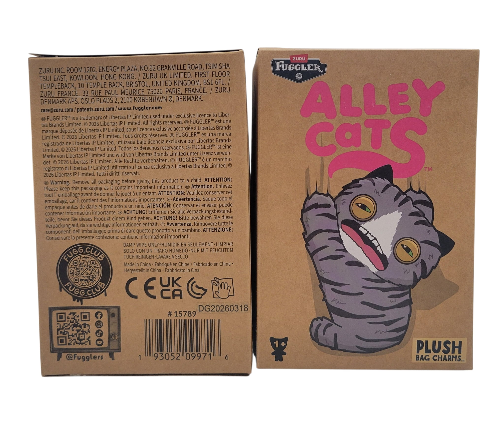 Fuggler Alley Cats Plush Bag Charms Mystery Boxes - 2 Pack
