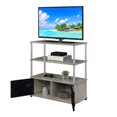 thumbnail image 4 of Designs2Go Meuble TV Highboy avec Armoires de Rangement et Étagères en Bois Gris, 4 of 6