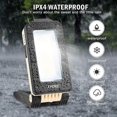 thumbnail image 4 of Luz de trabajo recargable, luz de camping LED portátil, luz de trabajo de sitio de construcción ajustable 180, puerto USB, base magnética Ipx4, para automóviles, pesca, Lig, 4 of 5