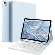 Keyboard Case for iPad (A16) 11th/10th Gen (11/10.9 Inch, 2025/2022) | Magnetic Detachable Wireless Bluetooth Keyboard, Folio Keyboard Cover with Pencil Holder - Thin & Light, Blue