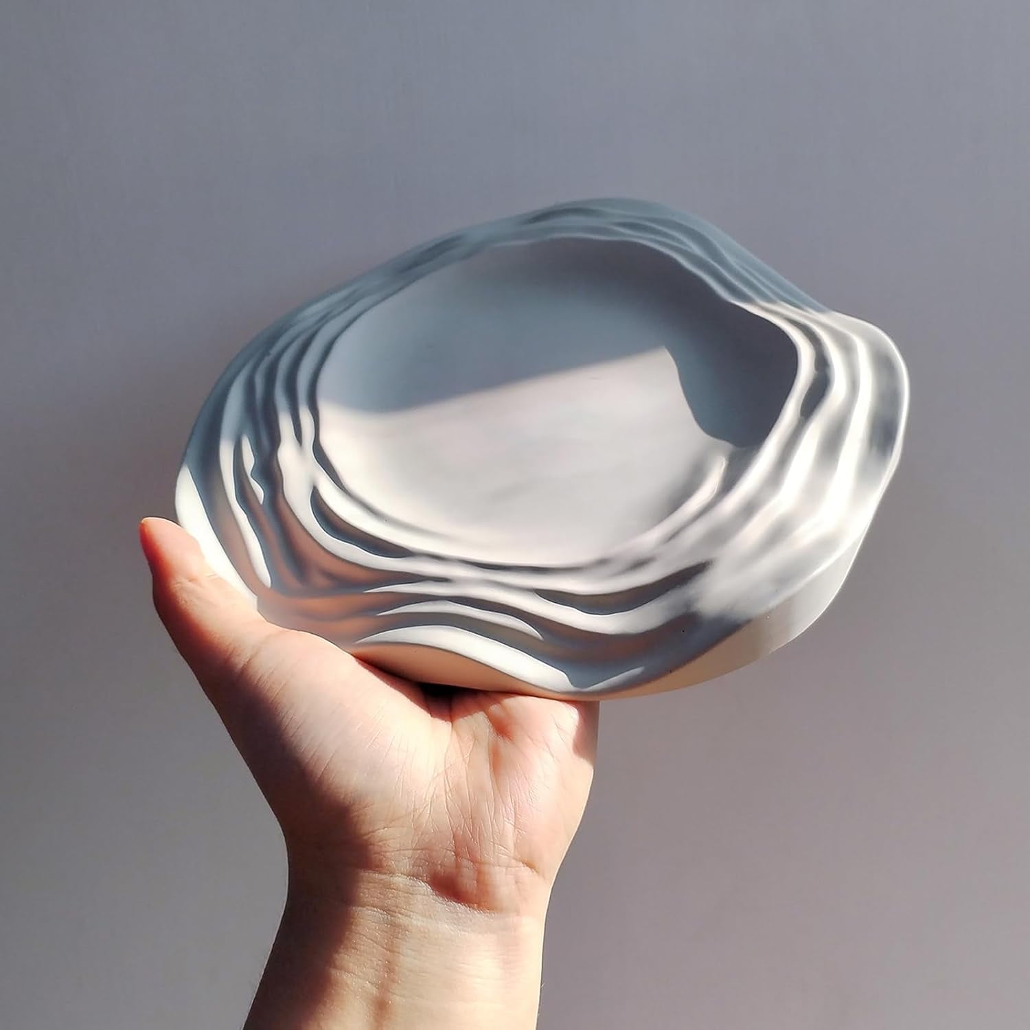 ABCISI Irregular Tray Silicone Molds, Wave Flower Tray Resin Concrete Mold, 3D Unique Ocean Wave Shape Storage Container Mold for Epoxy Casting Cement Jewelry Candle Holder Soap Dish Plates DIY Craft