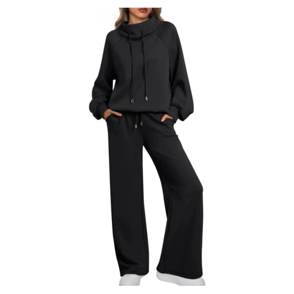 Lounge Sets for Women Sweatsuits 2 Piece Outfits Drawstring Sweatshirt Casual Tracksuit