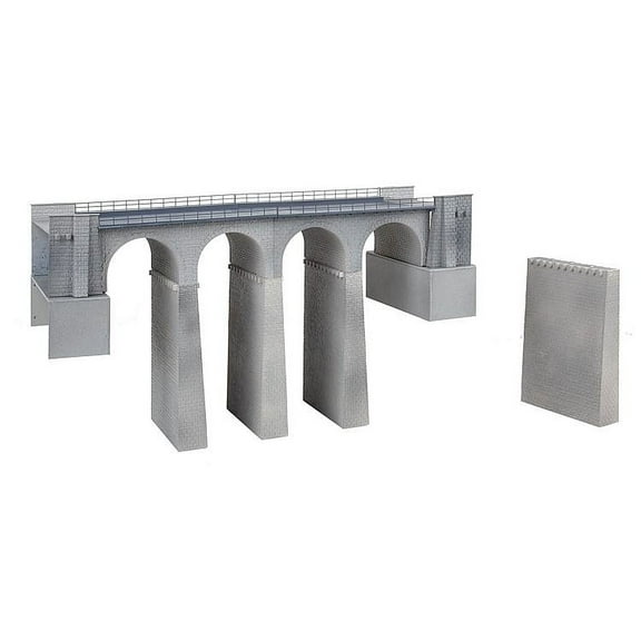Faller HO Scale Structure Kit Cut Stone Double Track Viaduct Bridge Straight