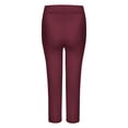 thumbnail image 3 of FAIWAD Yoga Pants for Women Color Solid Slim Fit Stretch Trousers Butt Liftting Seamless Leggings (Large, Wine2), 3 of 3