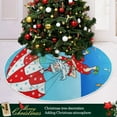 thumbnail image 6 of FMSHPON Christmas Santa Claus Beach Xmas Christmas Tree Skirt Stand Mat for Holiday Party Decoration Indoor Outdoor 36 inches, 6 of 6