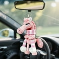 thumbnail image 2 of Plush Horse Keychain With Knit Scarf, 2026 Year of Horse Keychain, Cute High Cold Plush Doll, Animal Bag Hanging Keychain for Backpacks And Keys, Pink, 2 of 5