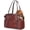 Coffee, variant on Fashion Leather Dog Carrier Purse with Pockets, Soft Sided Airline Approved Pet Carrier Bag for Small Puppy Cat Dog White