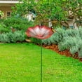 thumbnail image 6 of FashionCha Bird Bath Birdfeeder with Stand Morning Shape Iron Standing Bird Feeder Feeding red, 6 of 9