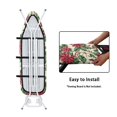 thumbnail image 4 of Renewold Poinsettia Flower Beige Ironing Board Cover Home Decoration Resist Scorching Iron Board Cover Extra Wide with Elastic Edge for Christmas Decor, 55" x 16", 4 of 5