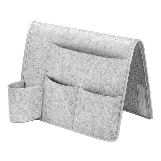 Bolsillo de almacenamiento para colgar junto a la cama, organizador de sofá de cama de fieltro para botella de agua con Control remoto para Almacenamiento y organización del hogar gris claro Toystoory HA2082-01B