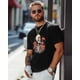 thumbnail image 2 of Camiseta de manga corta con calavera para hombre, estilo vintage floral, de algodón, con cuello redondo, para adolescentes y niños., 2 of 7