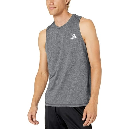 adidas Mens Freelift Sport Heather Sleeveless Tee