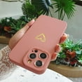 thumbnail image 2 of Compatible for iPhone 14 Pro Max Case Luxury Gold Heart Pattern, Side Cute Plated Heart Pattern Case for Women Girls Soft TPU Shockproof Camera Protective Back Cover Case - Pink, 2 of 6