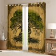 thumbnail image 2 of jejeloiu Boho Exotic Style Black Out Curtains,Rustic Plant Tree Curtains Pack of 2 (42x63 Each) For Adults, 2 of 6