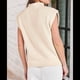 thumbnail image 5 of Suéter Sin Mangas con Cuello Alto para Mujer, Jersey Informal de Punto con Mangas , Ropa de y Verano 2025. Albaricoque XL, 5 of 8