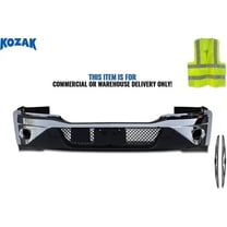 Kozak Semi Truck Automotive Bumper with Fog Lamp Hole Compatible with T680 Next Gen 2022 , Black