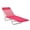 Pink, variant on 5 Position Reclining Folding Chaise Lounge Chair, Outdoor Pool Sun Tanning Chair with Breathable Mesh Seat, Patio Lounge Chair for Beach Yard, Brown