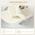 thumbnail image 5 of PawHut Wood Wall-Mounted Cat Shelves, Curved Kitten Bed Cat Perch Climber with Fleece Top, 16.25" x 11" x 8.25", White, 5 of 9