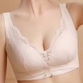 thumbnail image 3 of SMihono Womens Sexy Lace Bras Plus Size Comfy Seamless Full Coverage Bralettes Solid Color No Underwire Breathable Underwear Beige S, 3 of 6