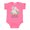 Hot Pink, variant on I Love My Daddy Cute Elephants and Spring Flowers Boys or Girls Baby Bodysuit