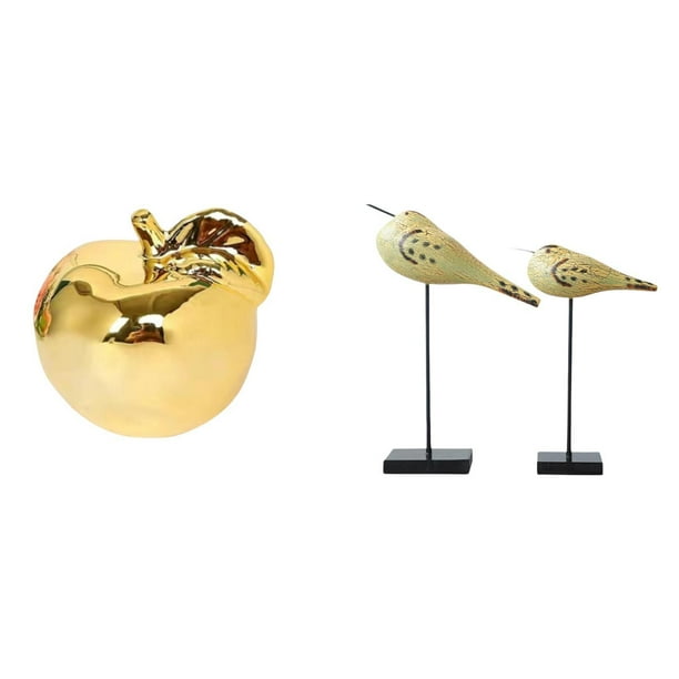 Escultura De Fruta, Figura De Cerámica, Decoración, Colección, Artesanía, Adorno Delicado, Estatua De Escritorio, Estatuas De Pájaros De Madera, Figuras De Animales, Esculturas, Adornos