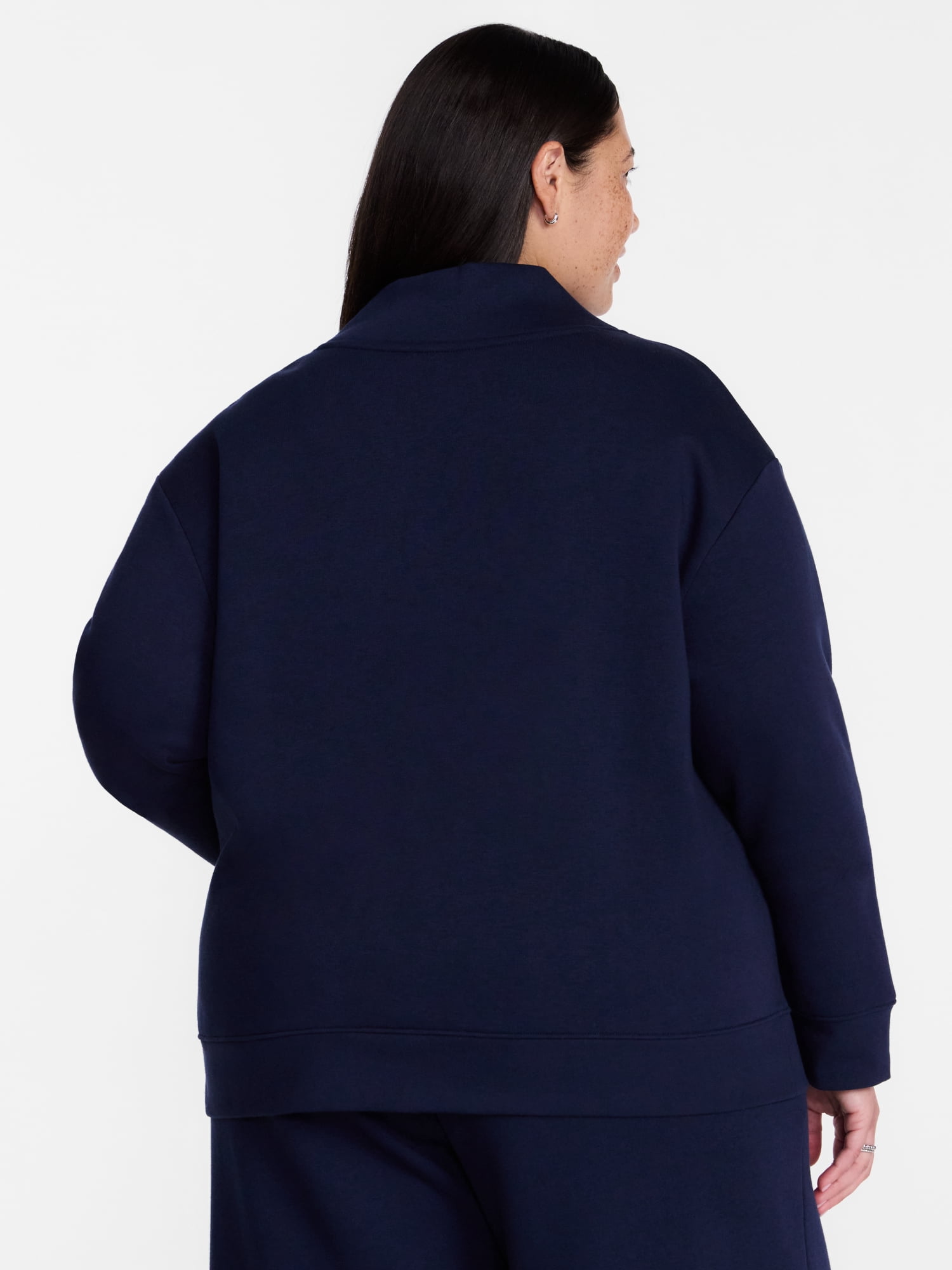 Terra & Sky Women's Plus Fleece V-Neck Sweatshirt, Sizes 0X-5X