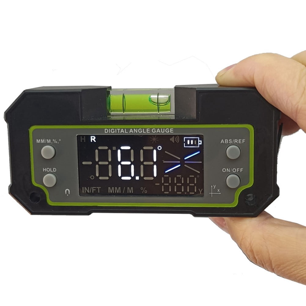 yaaqii Digital Horizontal Inclinometer compatible-Bluetooth Dual Axis LCD Protractor