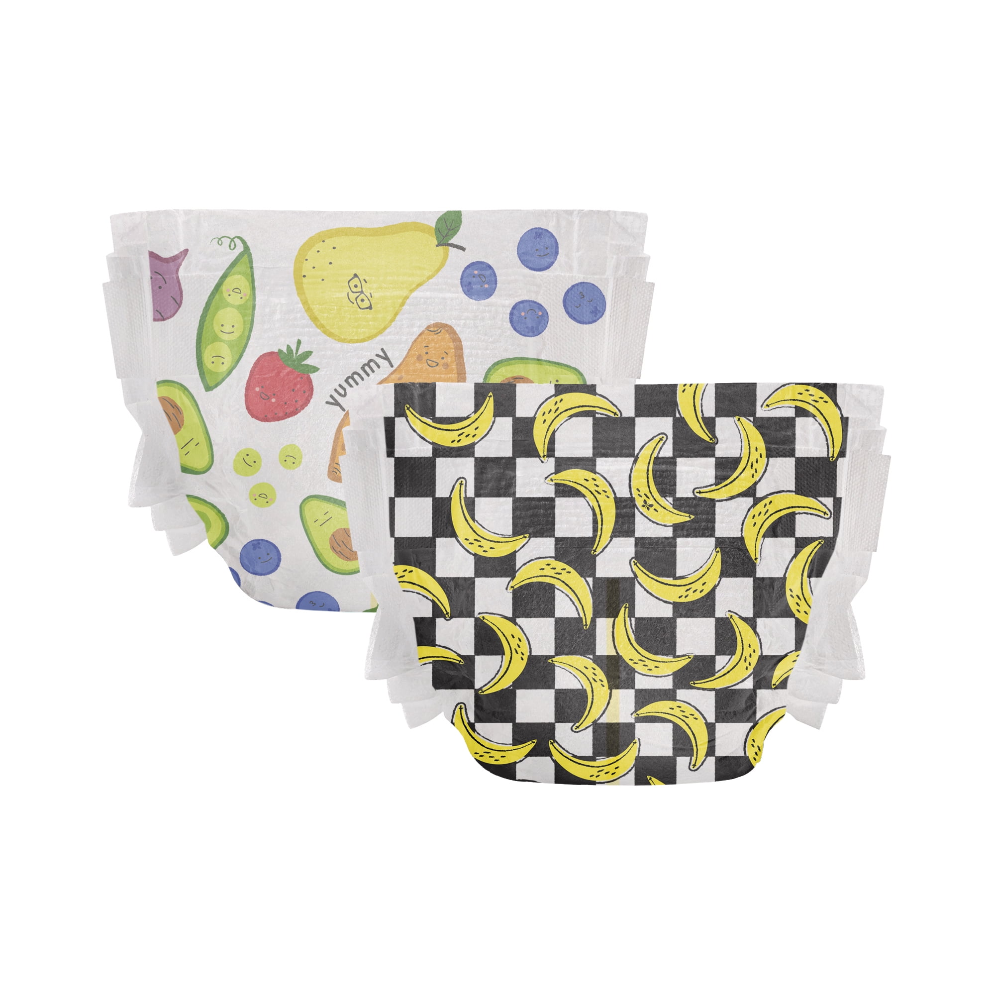 The Honest Company Clean Conscious Disposable Baby Diapers So Bananas and So Delish Prints Size 5 (27+ lbs) 76 Count