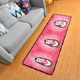 thumbnail image 3 of SKYSONIC 2'X6' Pink Heart Penguin Runner Rug with Rubber Backing, Happy Valentines Non Slip Entryway Rug Runner Washable Soft Area Rug Carpet for Hallway Bedroom Kitchen Decor, 3 of 6