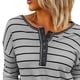 thumbnail image 2 of Tops De Moda Para Mujer, Tops De Manga Larga Con Cuello Redondo Cómodos Y Elegantes Con Estampado De Rayas Para El Trabajo Para Viajes Para Dama ANGGREK Otros, 2 of 6