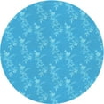 thumbnail image 1 of Ahgly Company Machine Washable Indoor Round Transitional Bright Turquoise Blue Area Rugs, 7' Round, 1 of 7