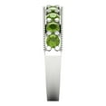 thumbnail image 4 of 0.81 ctw Wedding Band for Women - 14K White Gold Natural Peridot Stackable Eternity Ring, 4 of 6