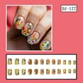 thumbnail image 6 of Short Press on Nails Square Fake Nails with Spring Daisy Designs Easter Rabbit Nails Press ons Reusable Acrylic False Nails Easter Glue on Nails Spring Stick on Nails for Women Girls, 6 of 6