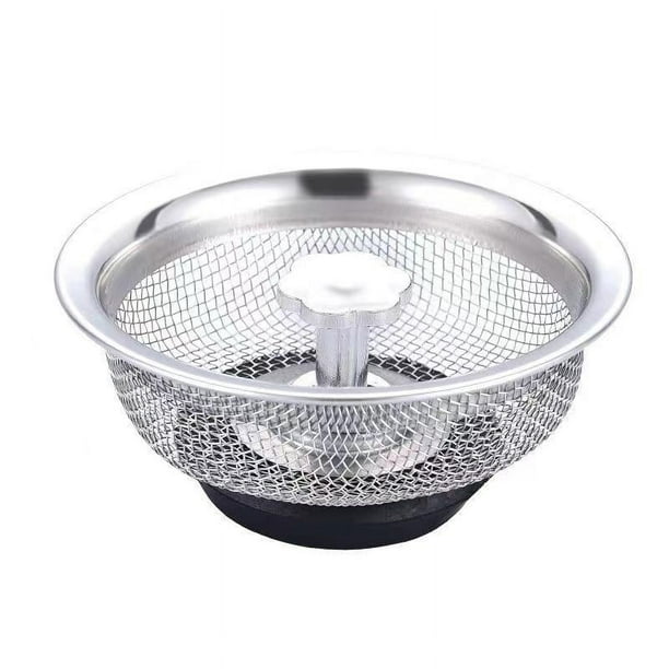 Filtro de fregadero de cocina, colador de malla para fregadero, cubierta de drenaje de suelo de baño de acero inoxidable, tapón colector de pelo para ducha, 2 uds.